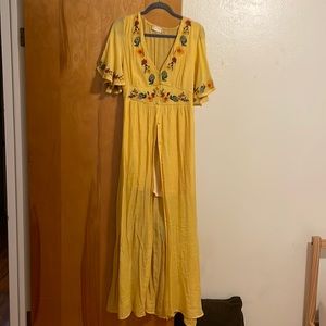 Yellow Altard State High Low Dress size L